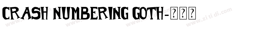 Crash Numbering Goth字体转换
